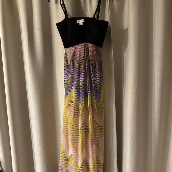 Jessica Simpson Dresses & Skirts - Jessica Simpson Black and Purple Strapless Sundress